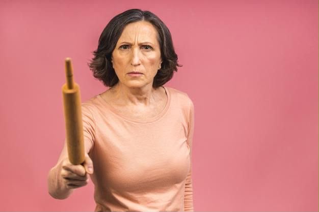 Rolo de macarrão para caso o noivo não se comporte